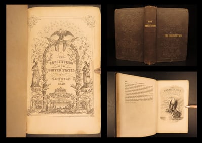 Hickey’s Constitution of the United States – 1851 Pre-Civil War Edition, Litho Plates