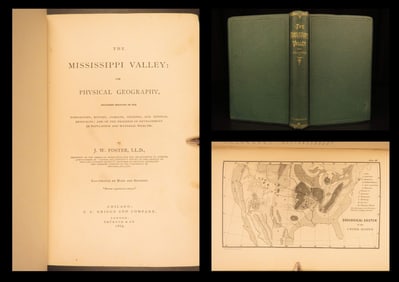 1869 – Natural History of Mississippi Valley | First Ed, Geology & Colonization