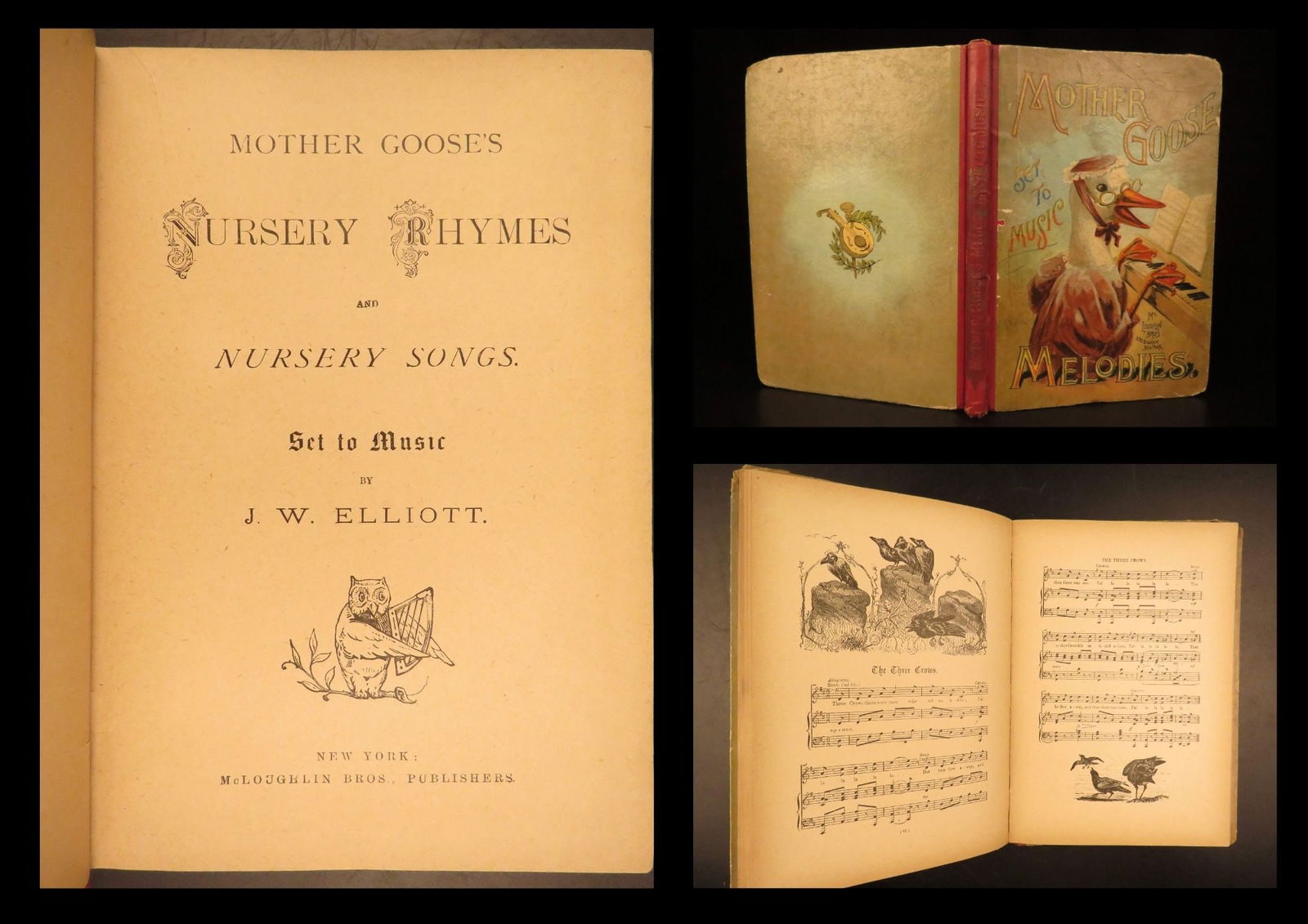 1870 – Mother Goose Nursery Rhymes Set to Music | J.W. Elliot, Illustrated Music (1 of 10)