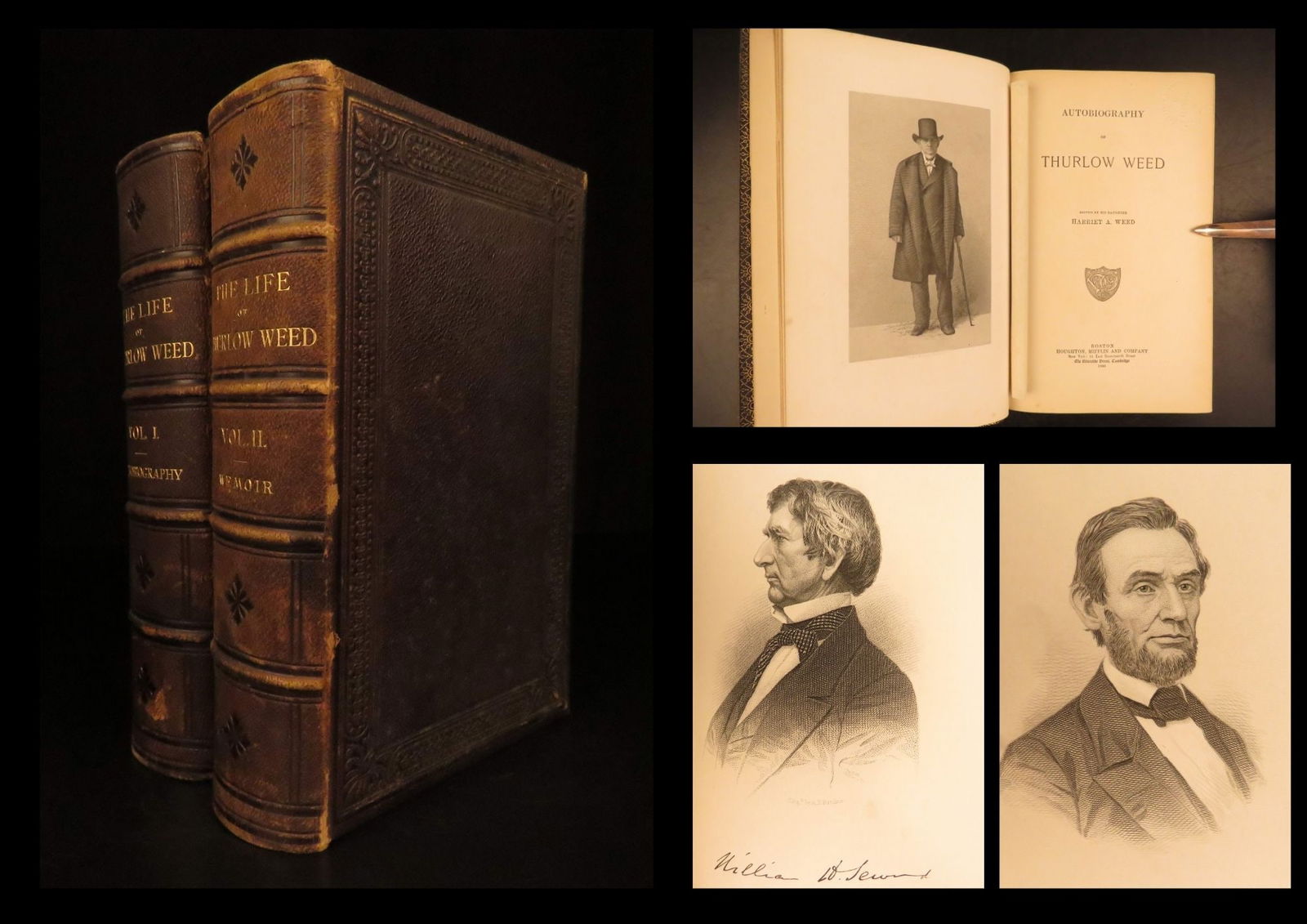 1883 – Autobiography of Thurlow Weed | First Ed, American Antebellum Politics (1 of 10)