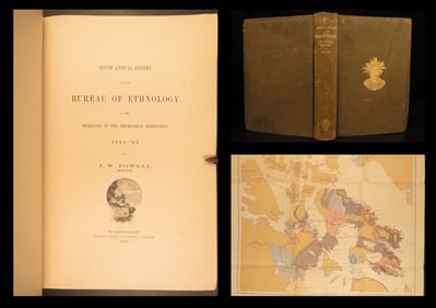 1888 – Bureau of Ethnology | Native American Indians – 1st ed, Maps | Eskimos