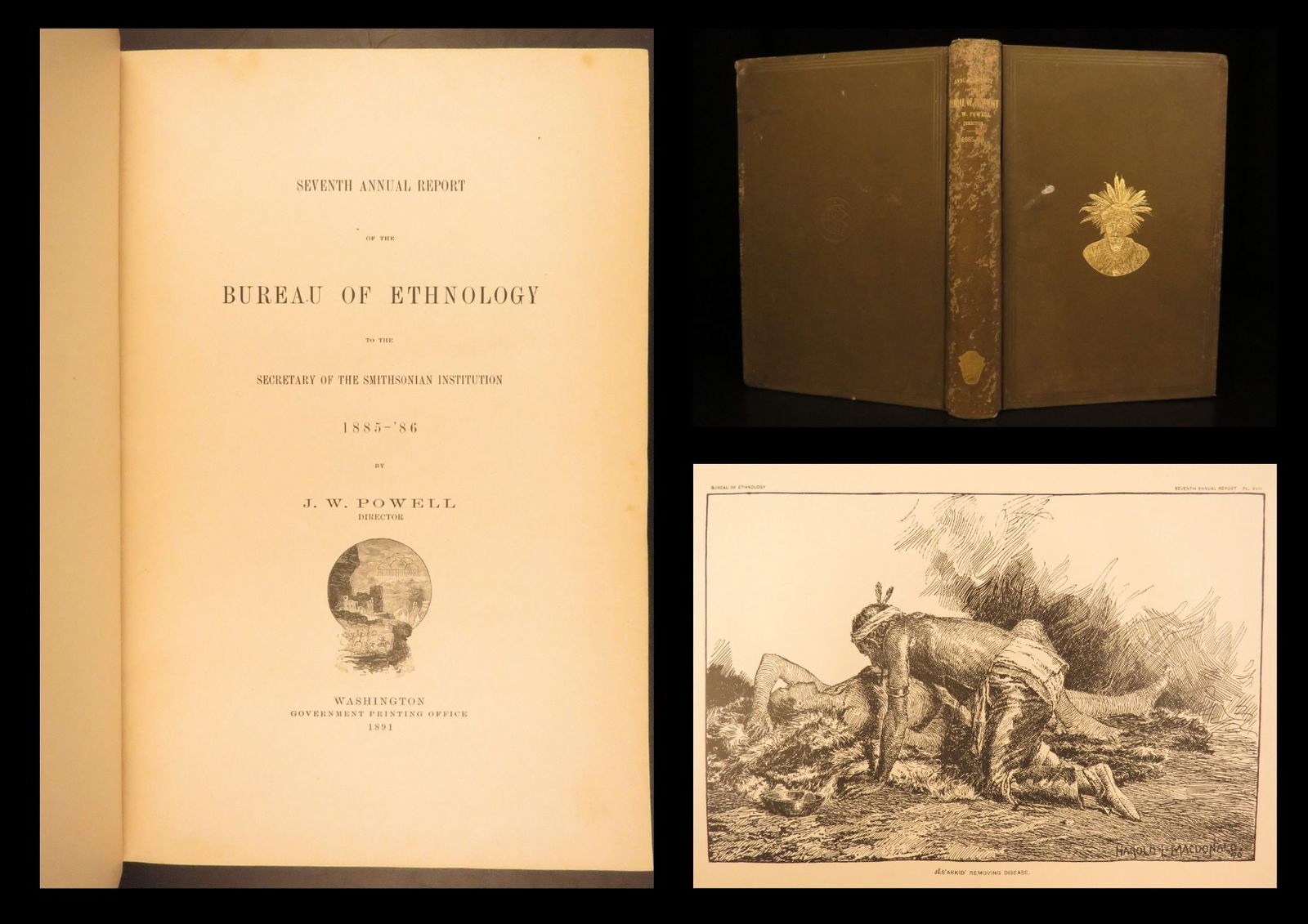 1891 – Bureau of Ethnology | Native American Indians – 1st ed, Maps | Ojibwa (1 of 10)
