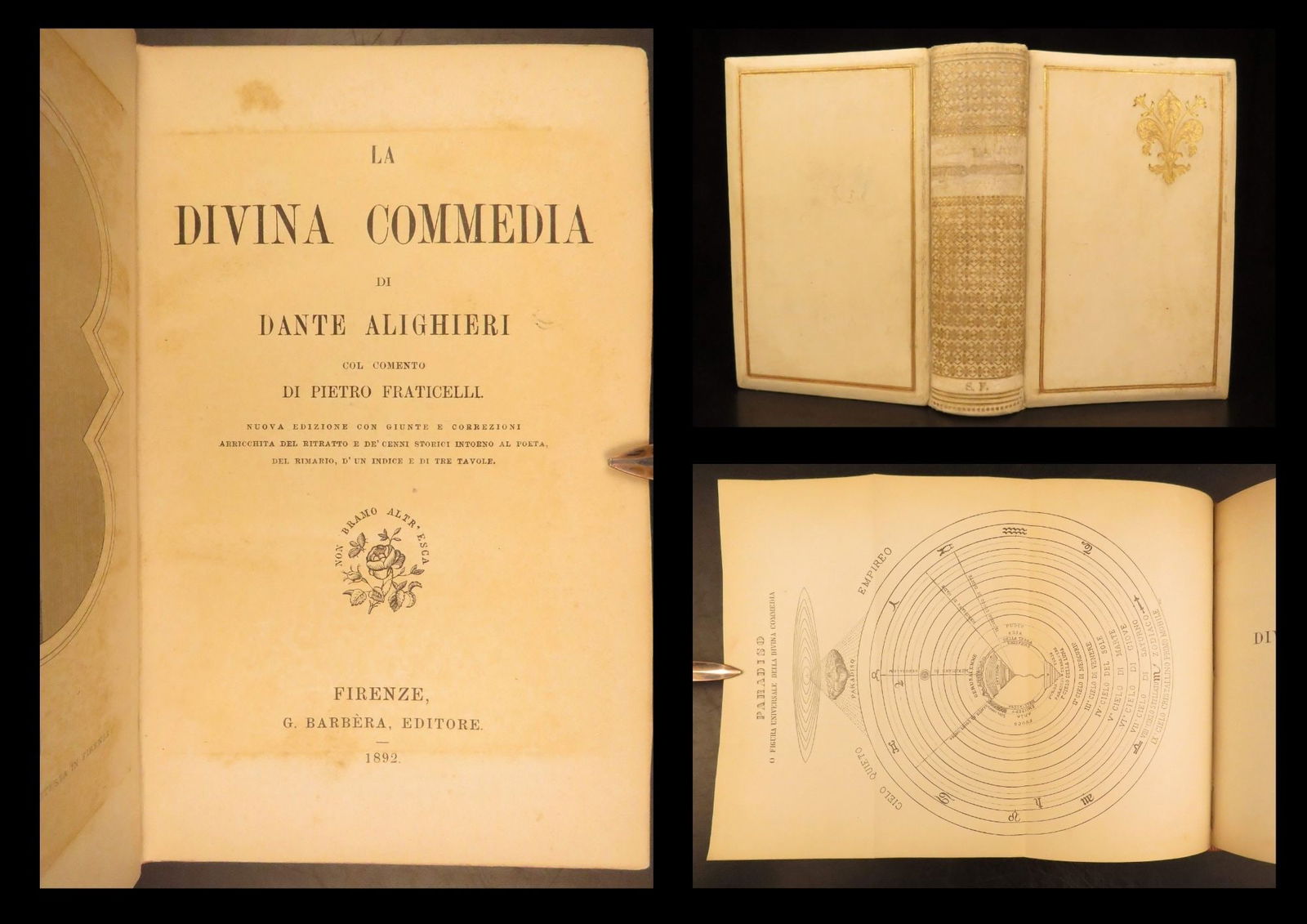 La Divina Commedia – Dante Alighieri, 1892 | Fraticelli Commentary (1 of 10)