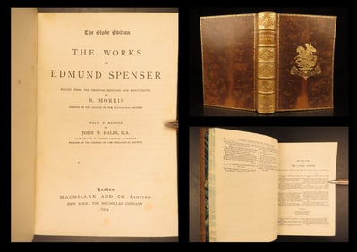 1904 – Works of Edmund Spenser | The Faerie Queene & Amoretti | Fine Binding