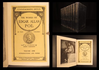 1904 – Works of Edgar Allan Poe | Gothic Horror Literature, 10 Volume Set