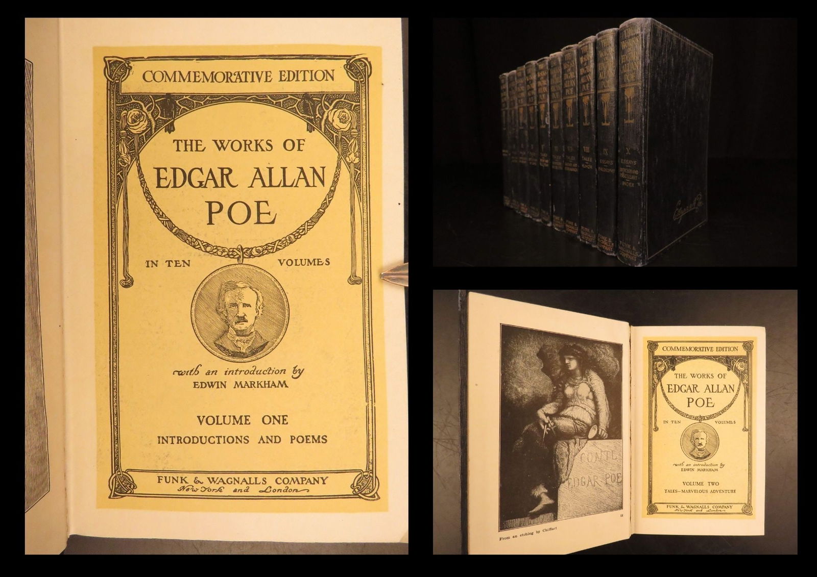 1904 – Works of Edgar Allan Poe | Gothic Horror Literature, 10 Volume Set (1 of 10)