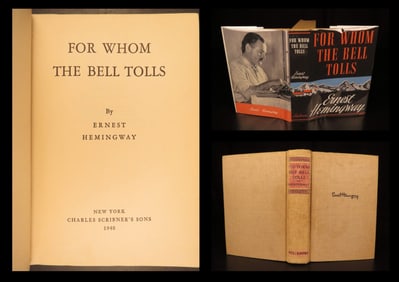 1940 Ernest Hemingway 1ed For Whom the Bell Tolls American War DJ