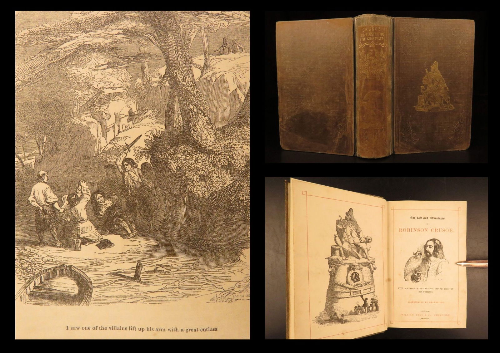 1842 – Life and Adventures of Robinson Crusoe, Daniel Defoe | Illustrated: Called the original adventure novel, Robinson Crusoe was originally published in 1719 and depicts the life of a castaway who learns to survive on an island for decades. However, while it saw substanti