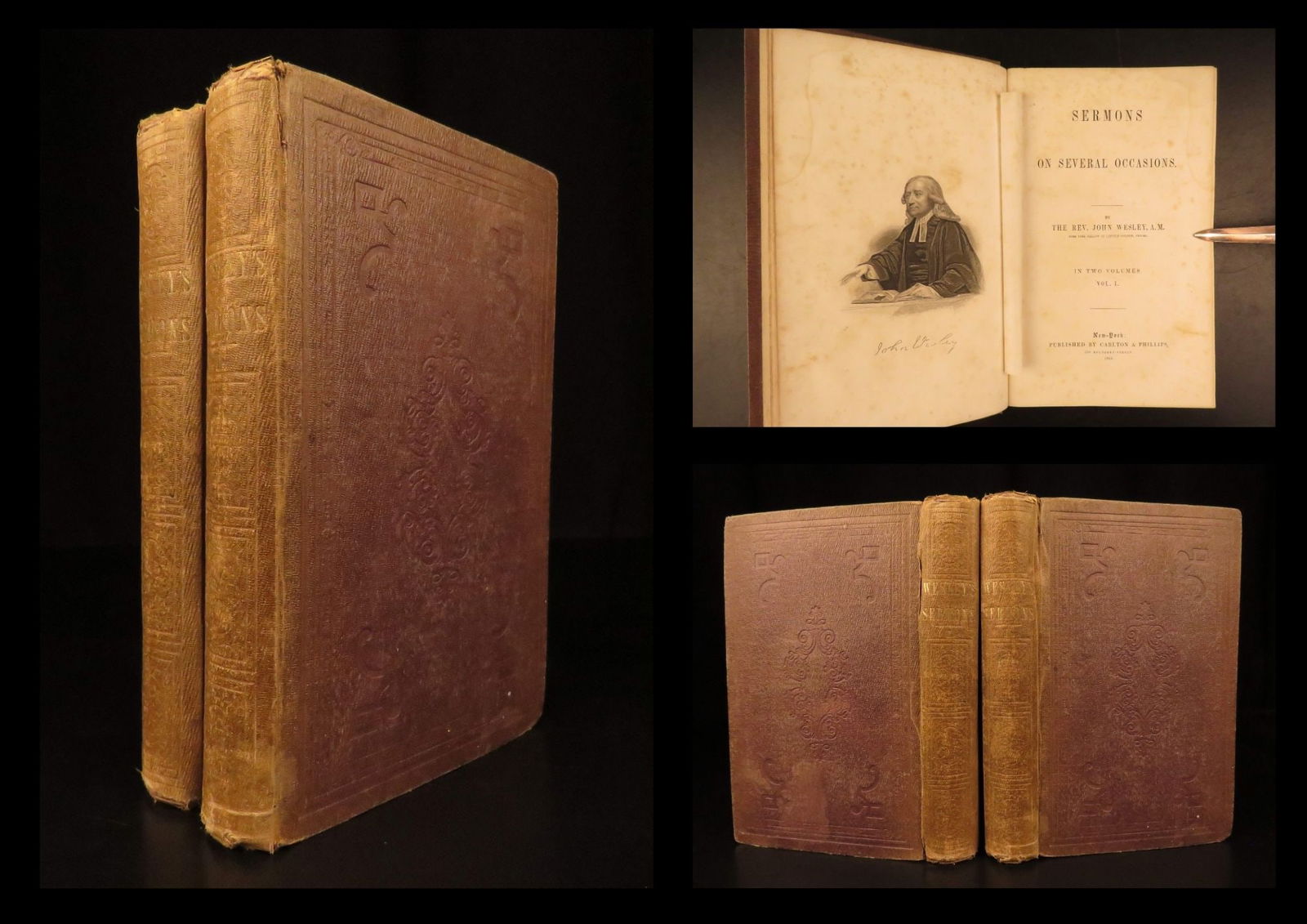 1853 – Sermons of John Wesley | American Methodist Doctrine – 2 volume set (1 of 10)