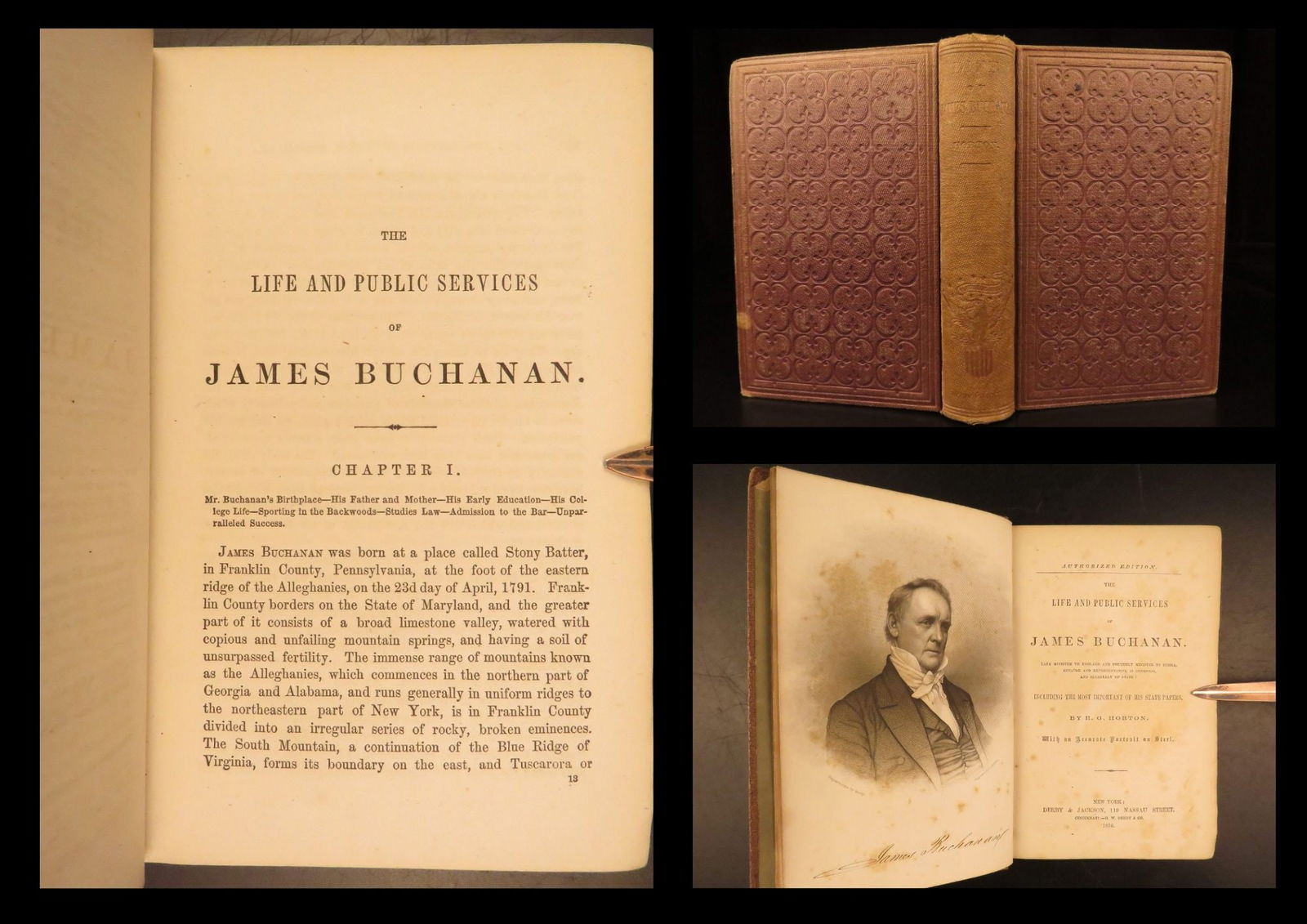 1856 – Life of President James Buchanan | First Edition Political Biography (1 of 10)