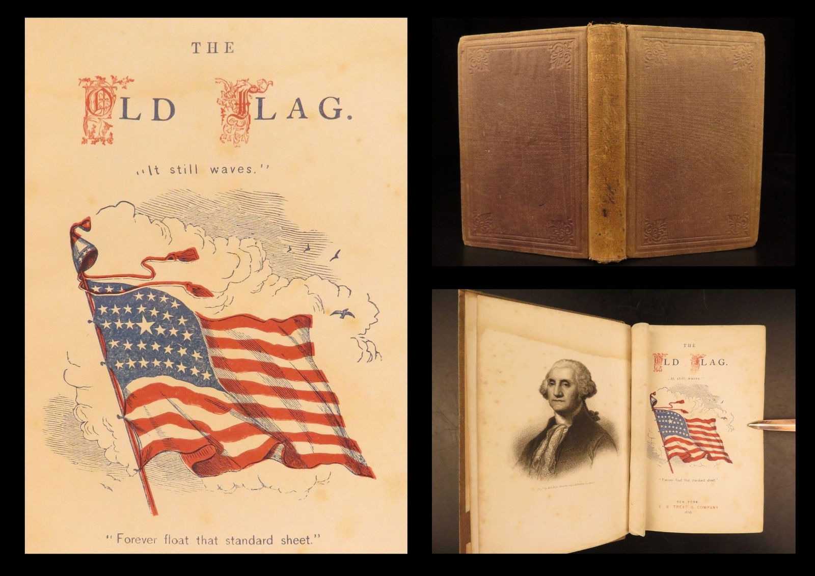 1866 – Famous American Documents | Declaration, Constitution, Dred Scott: Key-notes of American Liberty is a rare, Civil War-era collection of iconic American speeches and documents. It includes some of the most American-defining pieces including: George Washingtons Farewel