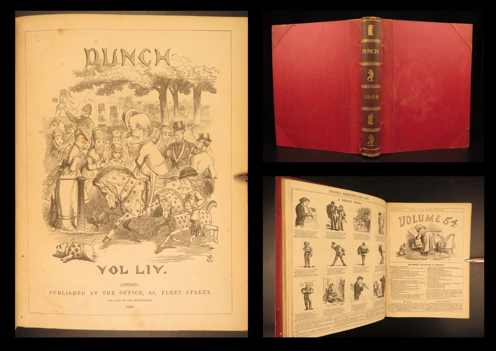 1868 – Punch Magazine | Illustrated Cartoons & Political Satire | Tenniel Art: Punch was one of the most popular British magazines in the mid-19th-century. Written to provide the public with political satire, humor, and cartoon entertainment, this work was the first publication