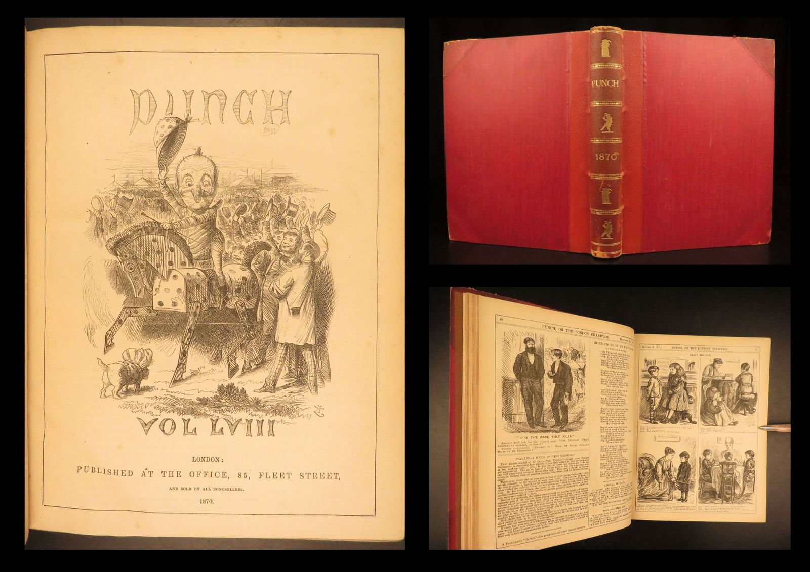 1870 – Punch Magazine | Illustrated Cartoons & Political Satire | Tenniel Art: Punch was one of the most popular British magazines in the mid-19th-century. Written to provide the public with political satire, humor, and cartoon entertainment, this work was the first publication