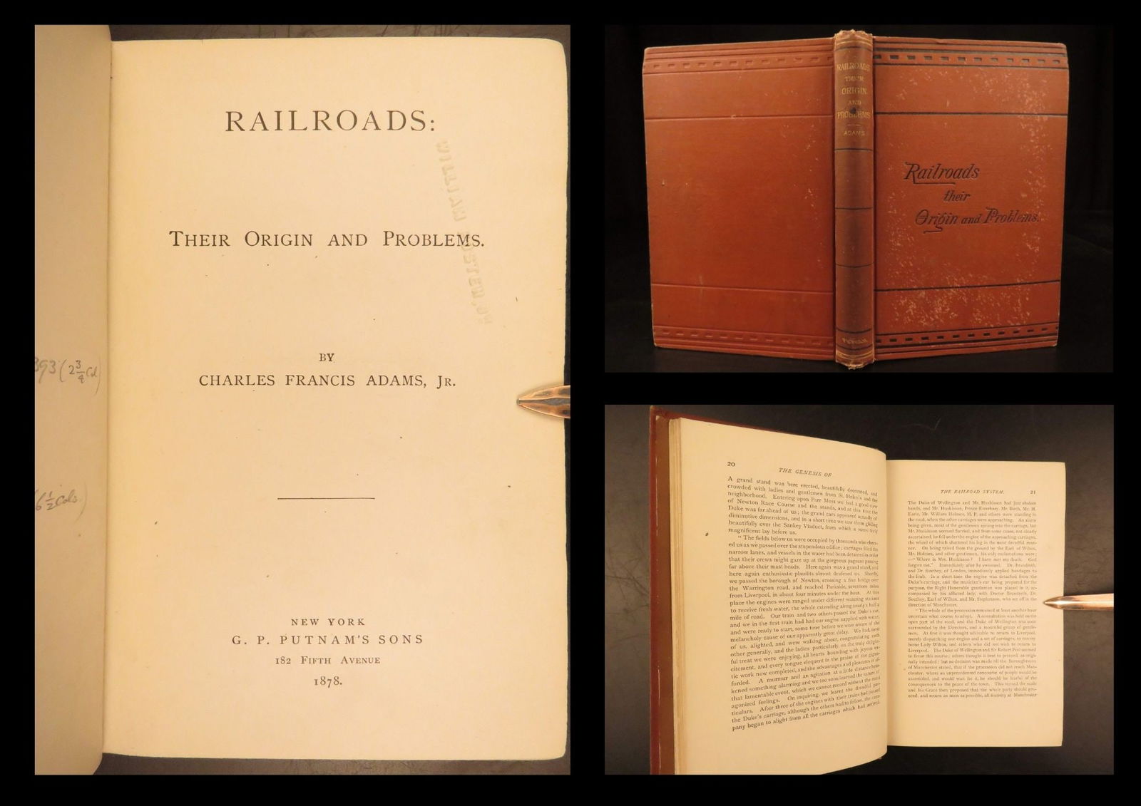 1878 – Railroads Origins & Problems | First Edition Railroad Law & Commerce (1 of 10)