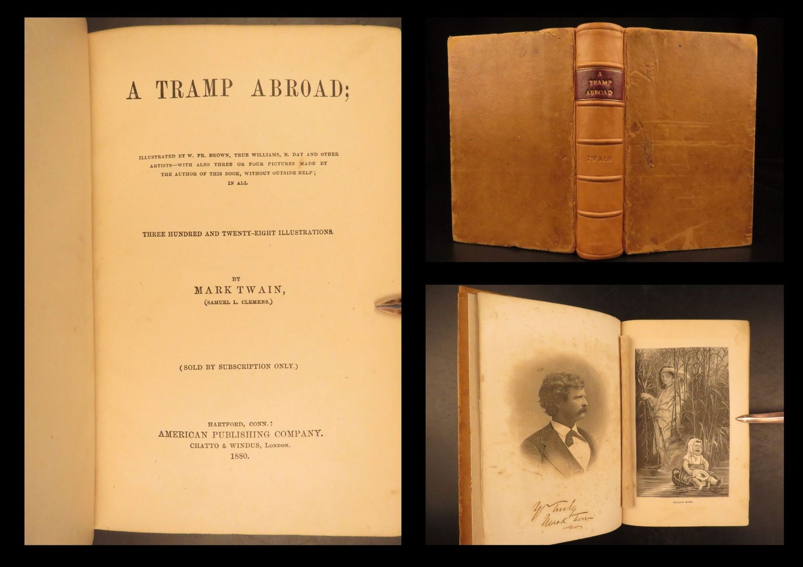 1880 Mark Twain A Tramp Abroad 1st ed Travel Illustrated Satire Alps CLASSIC: 1880 Mark Twain A Tramp Abroad 1st ed Travel Illustrated Satire Alps CLASSIC “Thats the difference between governments and individuals. Governments dont care, individuals do.” Mark Twain, A Tr