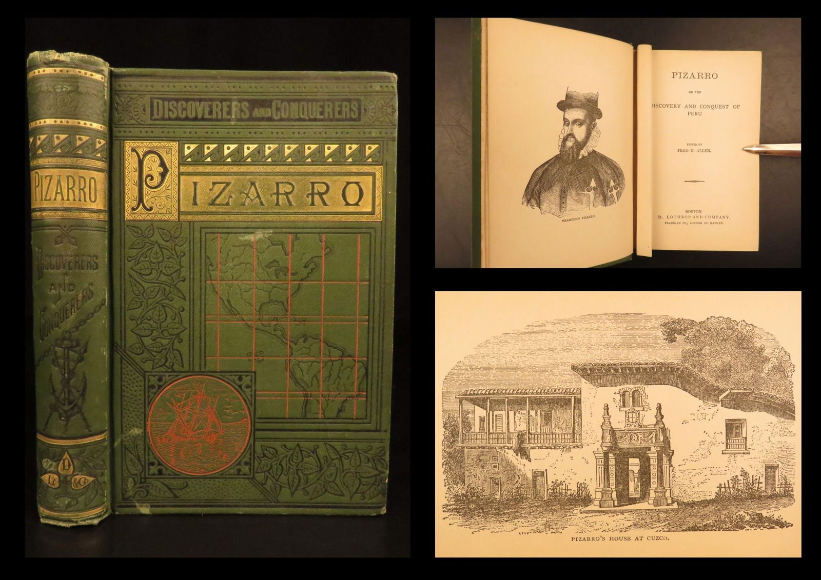 1881 – Pizarro, Discovery & Conquest of Peru | Illustrated Exploration & Voyages: Francisco Pizarro was one of the most iconic Spanish conquistadors best-known for his expeditions in the conquest on Peru. Pizarro conquered the Incan capital of Cuzco and ultimately the entire Incan