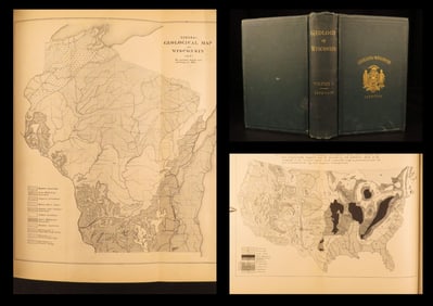 1883 – Geology of Wisconsin, Chamberlain | First Edition | Illustrated Fossils