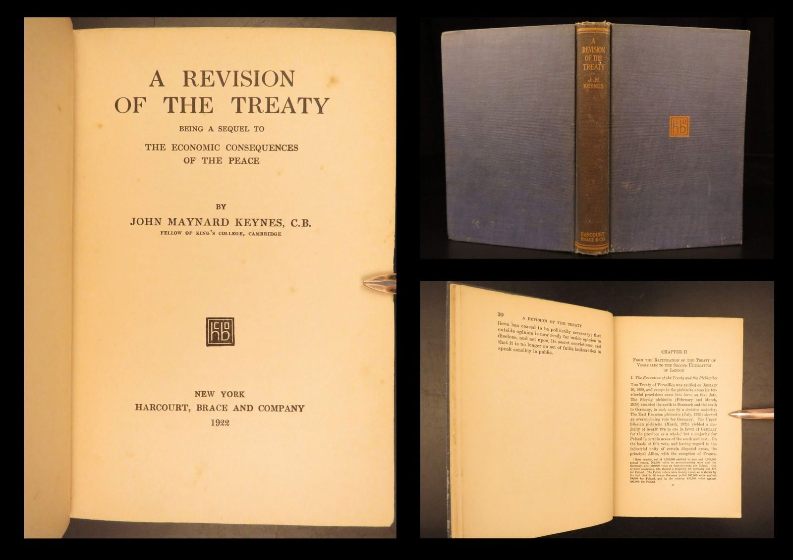 1922 – Revision of the Treaty – Keynes | First Ed Economic Consequences of Peace: John Maynard Keynes was a 20th-century British economist most known for his book “The Economic Consequences of the Peace.” “A Revision of the Treaty” is Keynes sequel to “The Economi