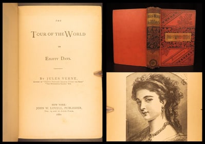 1880 – Around the World in 80 Days – Jules Verne | Decorative Binding, English