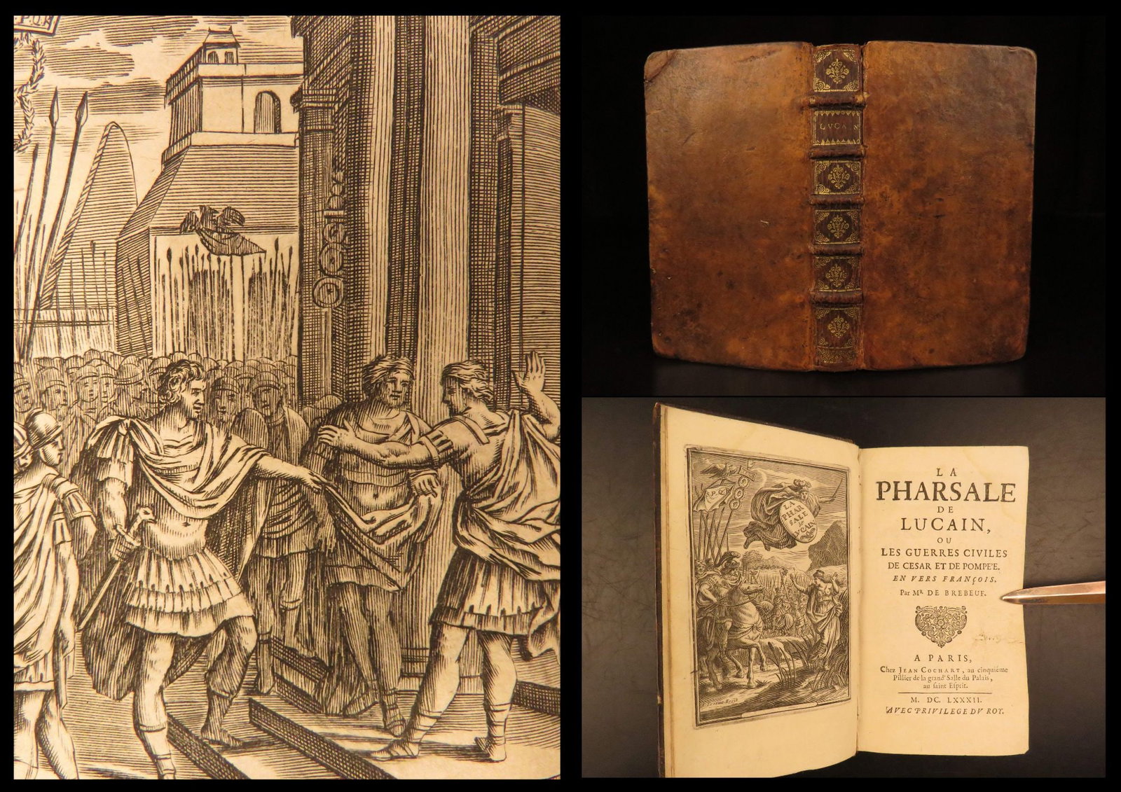 De Bello Civili – Lucan, 1682 Leiden | Grotius & Farnaby Notes, Map (1 of 10)
