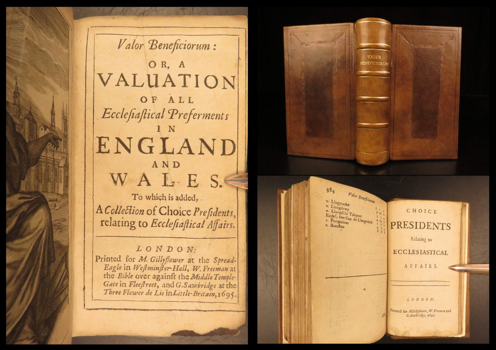 1695 – Anglican Church Financial Directory | Valor Beneficiorum, England & Wales: Valor Beneficiorum: or a valuation of all ecclefiaftical preferments in England and Wales is a late 17th-century ecclesiastical reference work printed in 1695. The volume records Anglican church benef