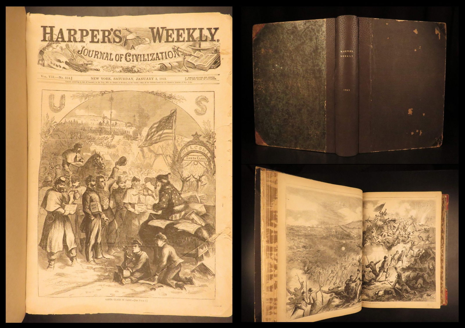 1863 – Harper’s Weekly | Famous Civil War edition | Profusely Illustrated Folio (1 of 10)