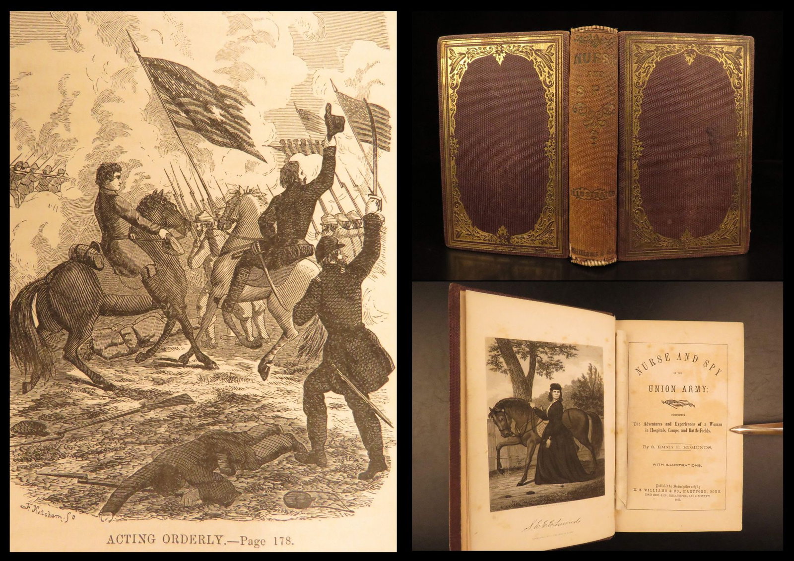 1865 – Nurse and Spy in Union Army – Edmonds | First Edition Civil War Nursing (1 of 10)
