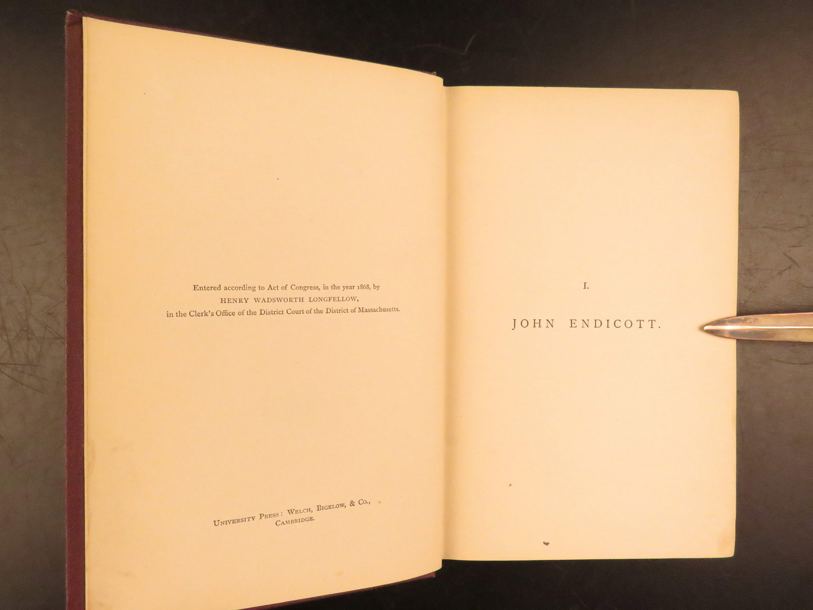 1868 – New England Tragedies – Longfellow | First Edition, Salem Witch Trials - 5