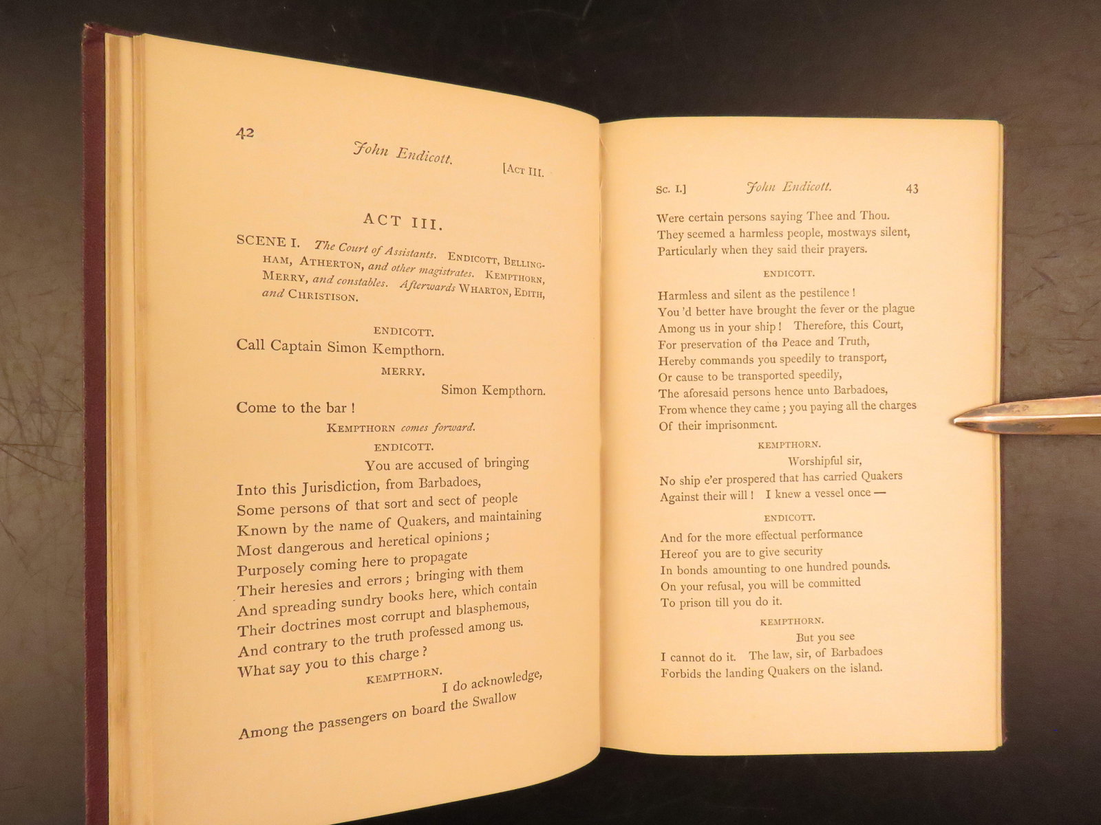 1868 – New England Tragedies – Longfellow | First Edition, Salem Witch Trials - 9