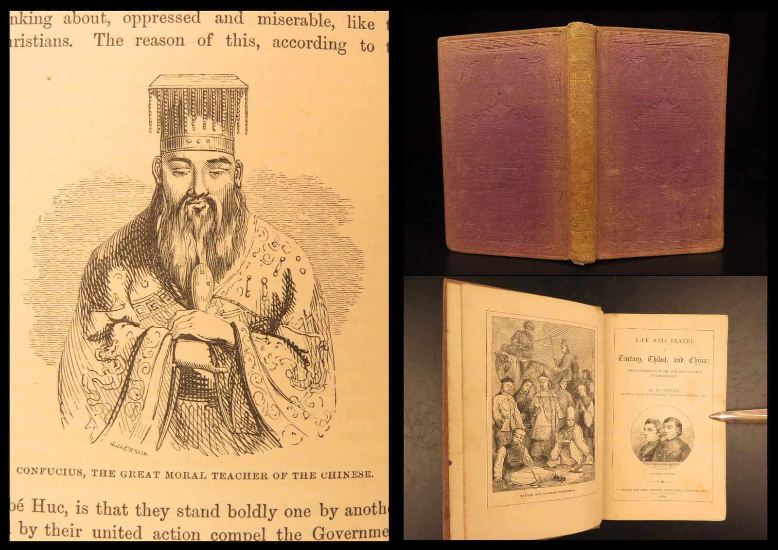 1869 – Life & Travel in Tartary, Tibet, China – Huc | Illustrated Chinese Scenes: Evariste Regis Huc was a 19th-century French Catholic missionary who created European interest in Asian studies with his famous written account of China, Tartary, and Tibet – A Journey Through the C