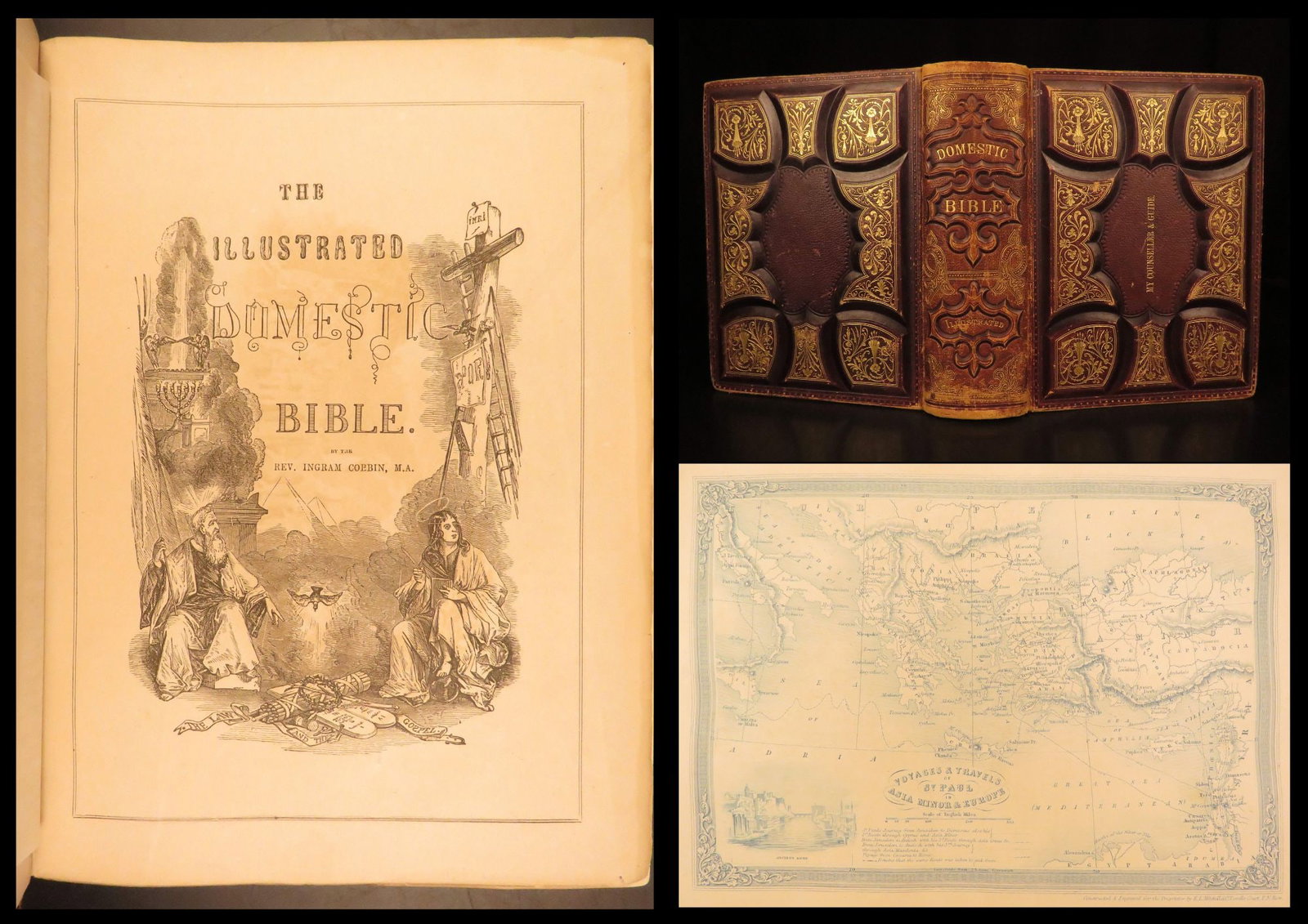 1873 – The Holy Bible | Huge Bible, Illustrated Maps & Bible Scenes (1 of 10)