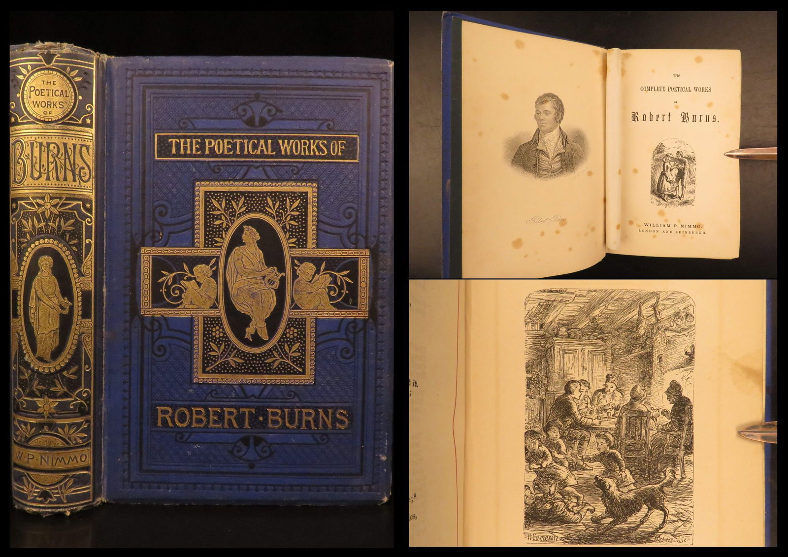 1878 – Works of Robert Burns | Famous Scottish Poetry | Victorian Binding (1 of 10)