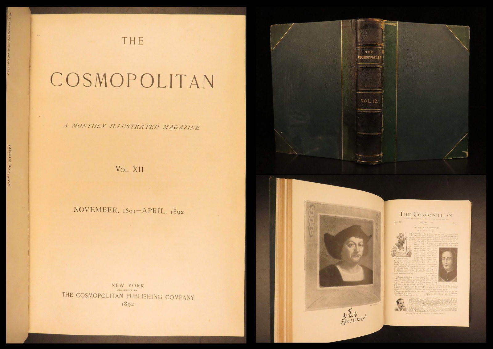 1892 – Cosmopolitan Magazine | Americana, Illustrated Political Cartoons & Poems: The Cosmopolitan Magazine was a monthly periodical that was popular at the end of the 19th-century. While this magazine is still popular today, the 19th-century versions were focused on literary and i