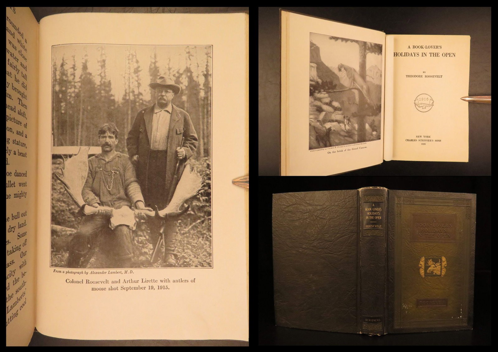 1926 – Holidays in the Open – Theodore Roosevelt | Famous Hunting Expeditions: Theodore Roosevelts A Book-Lovers Holidays in the Open is an early 20th-century survey of Roosevelts experiences hunting in Yellowstone and on African safaris. Bibliographic Details Title: The Rough R