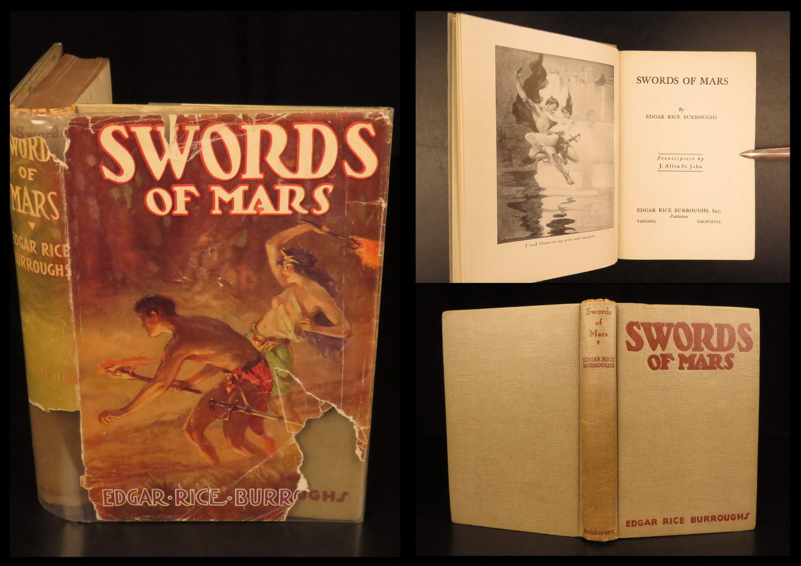 1936 – Swords of Mars – Burroughs | John Carter novel, Original Dust Jacket (1 of 10)