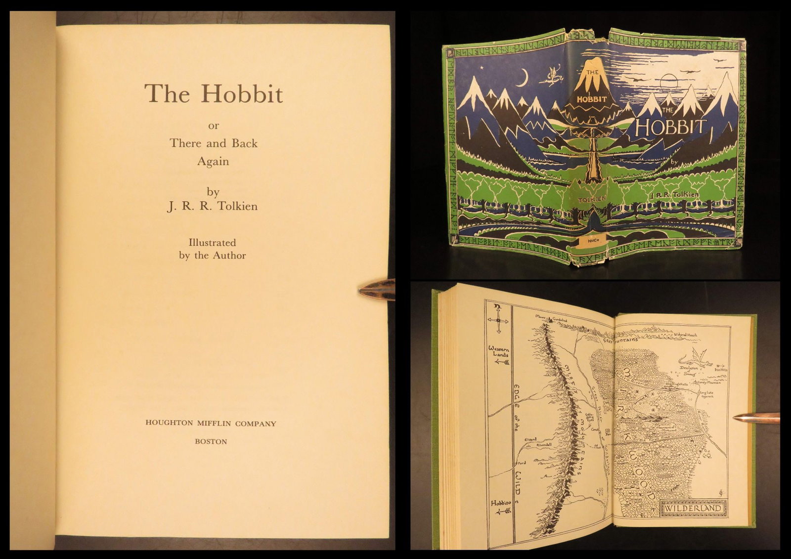 1966 1ed The Hobbit JRR Tolkien Lord of Rings 40th printing, Maps, Original DJ (1 of 10)