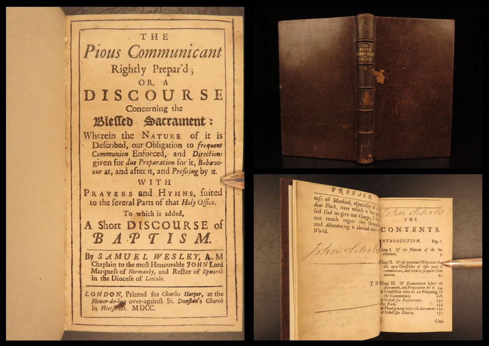 1700 – Pious Communicant – Samuel Wesley | First Edition, Anglican Devotional (1 of 10)