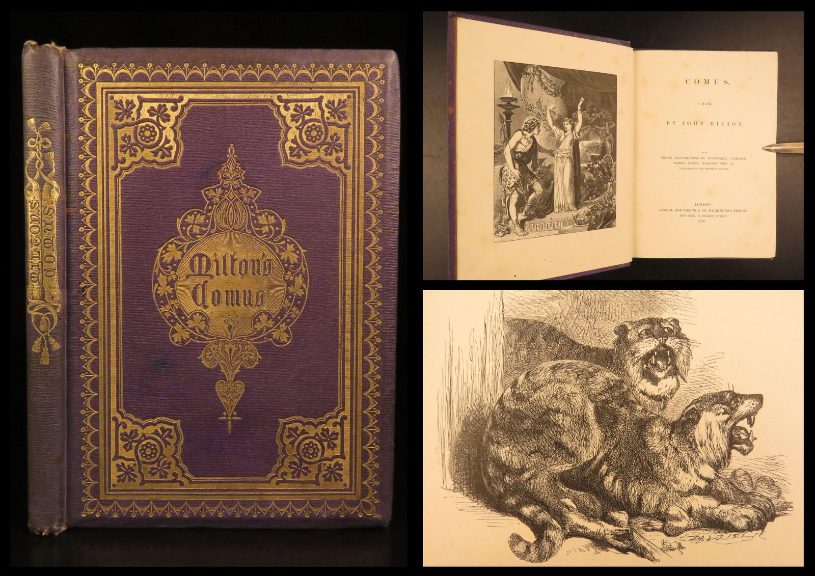 1858 – Comus by John Milton | Illustrated Baroque Royal Chastity Masque (1 of 10)