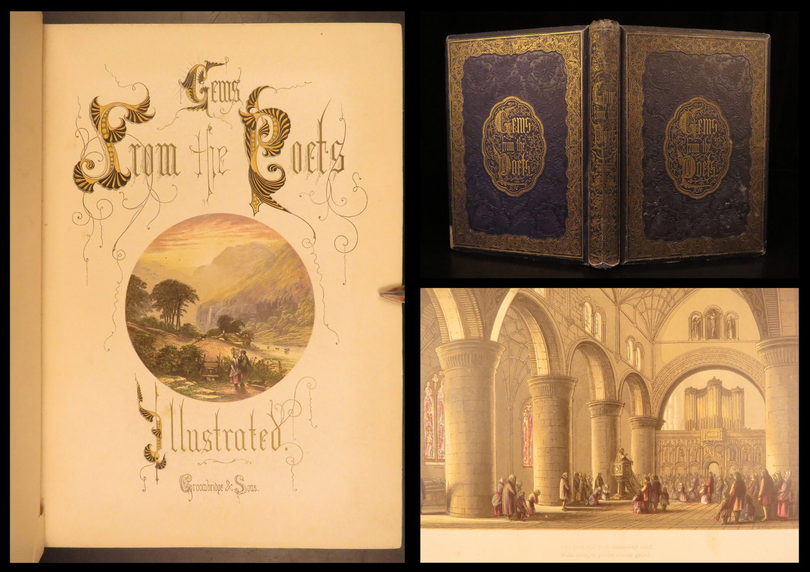 1860 – Gems from Poets | Byron, Longfellow, Emerson, Goldsmith, Milton, Burns (1 of 10)