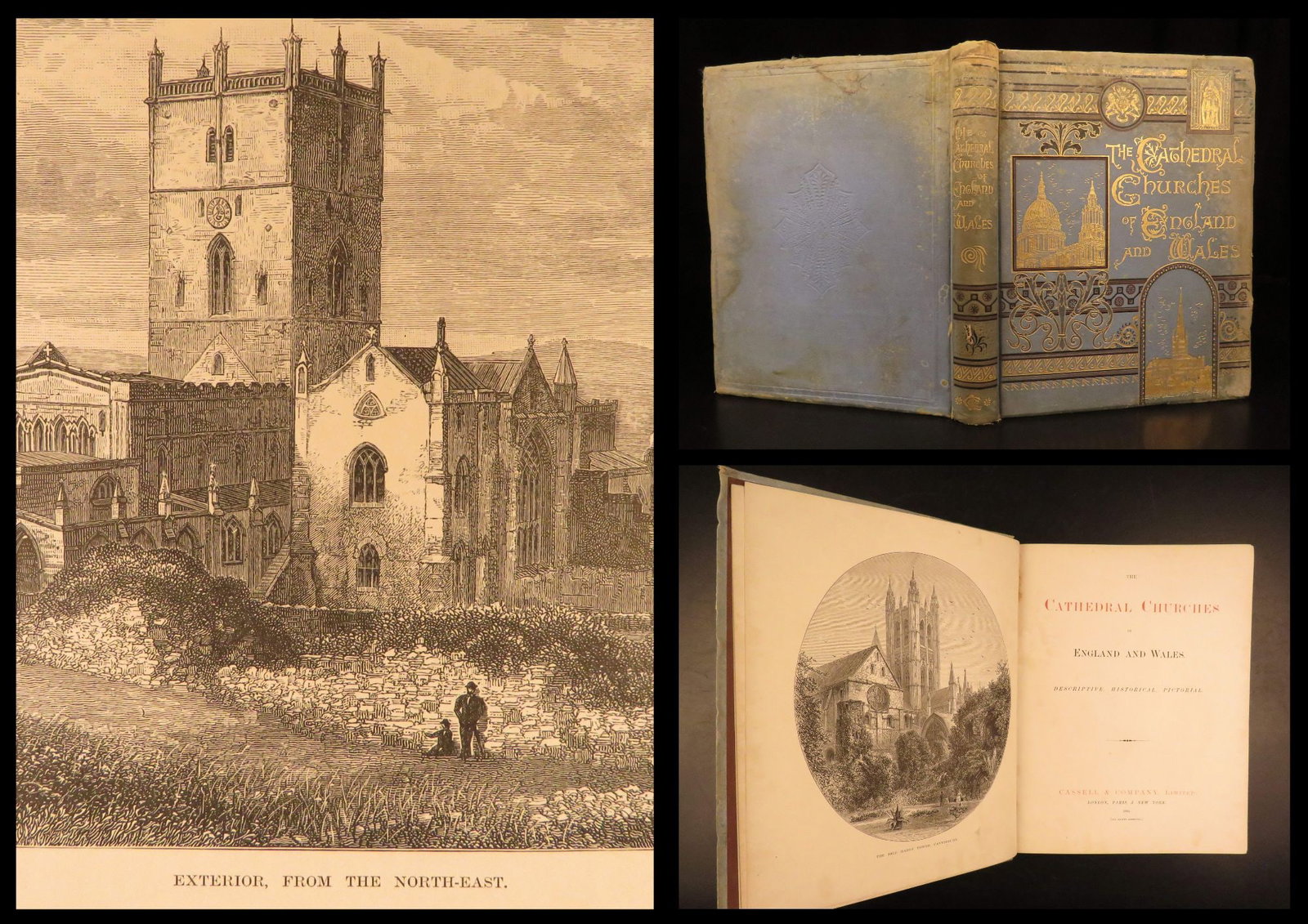 1884 – Cathedral Churches of England & Wales | Illustrated Folio, Castles: The Cathedral Churches of England and Wales (1884) is a folio Victorian work, containing architectural and historical descriptions of major cathedrals across Great Britain. Contributors include clergy