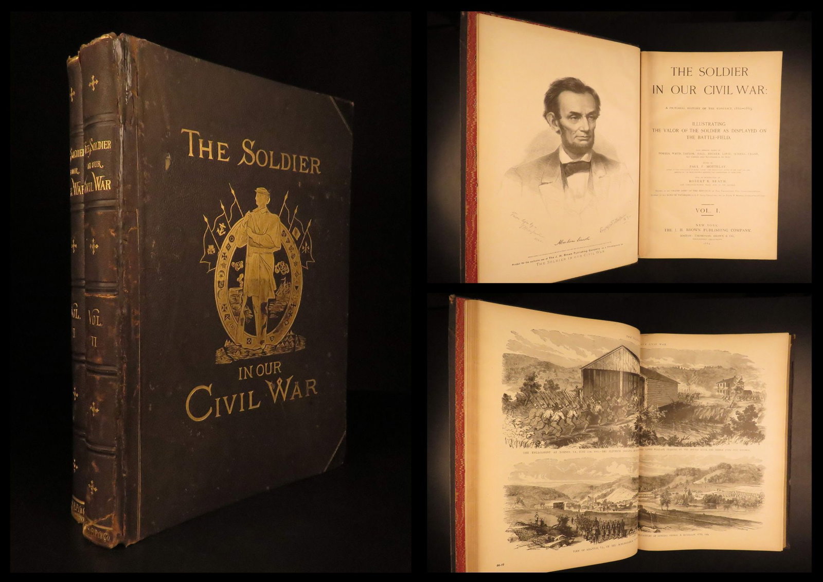 1890 – Soldier in Our Civil War – Mottelay | Huge Folios, Illustrated First Edition, 2v (1 of 10)