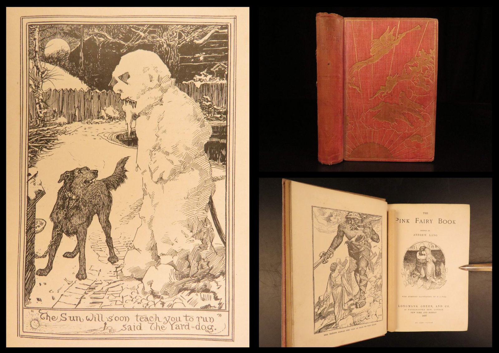 1897 – Pink Fairy Book – Andrew Lang | First Edition – Snow Queen, Illustrated: Once upon a time… Andrew Langs Fairy Books are a series of children stories that were published in a collection of “colors.” The collection includes nearly 800 stories both true and fiction 