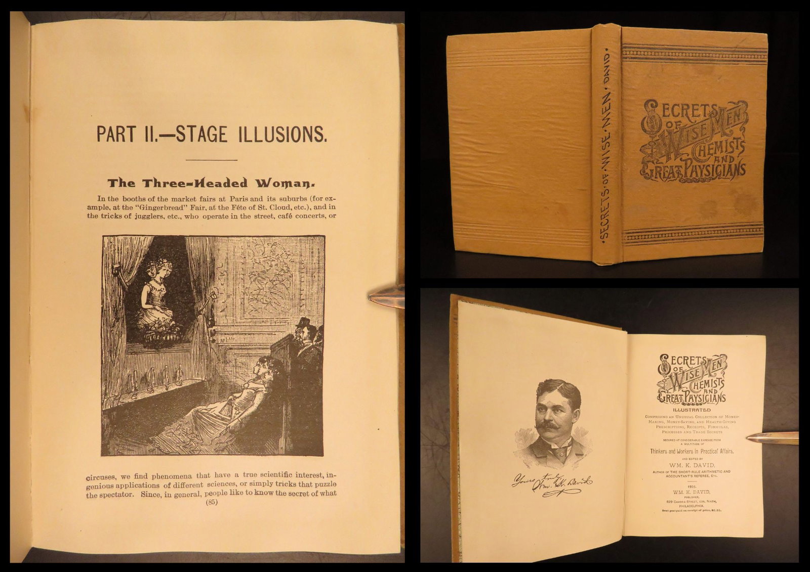 1903 – Secrets of Pseudo-Science | Folk Remedies, Herbal Teas, Essential Oils: Secrets of Wise Men, Chemists and Great Physicians, compiled by William King David, is a curious 19th-century pseudo-science book filled with home remedies and solutions to common problems. This work,