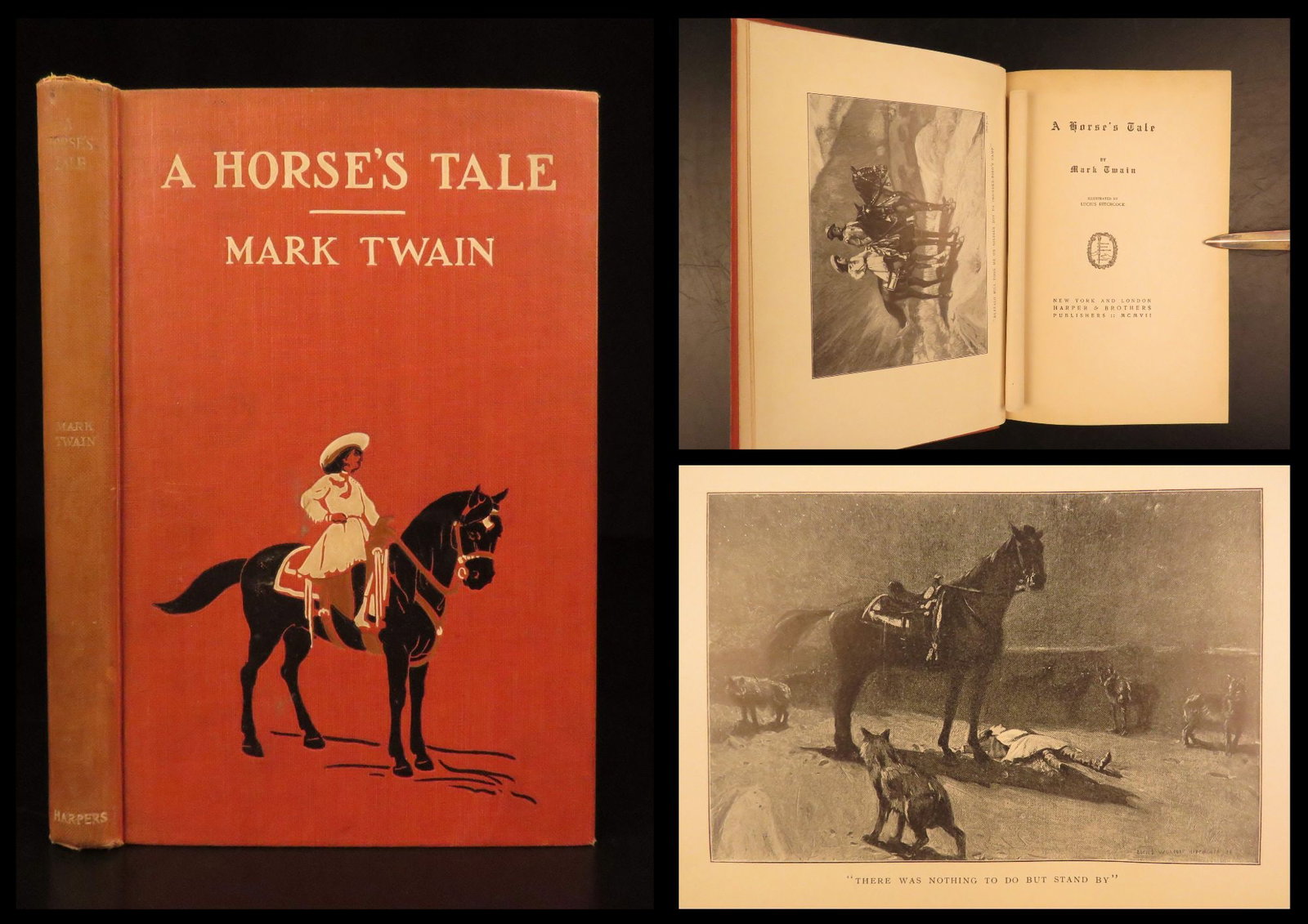 1907 – A Horse’s Tale – Mark Twain | First Edition, Lucius Hitchcock Illustrated (1 of 10)