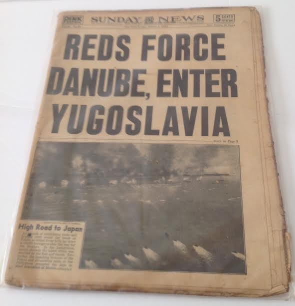 SUNDAY NEWS- SECOND WORLD WAR DANUBE,YUGOSLAVIA 1944 (1 of 6)