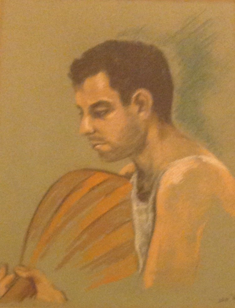 SIGNED COLOR PENCIL DATED ART PIECE 23 x 19 (1 of 4)