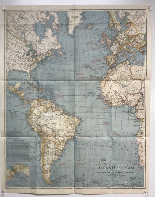 Atlantic Ocean Map 1939 (1 of 5)