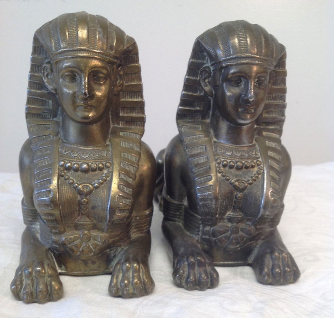 Egyptian  Sphinx Book Ends (1 of 4)