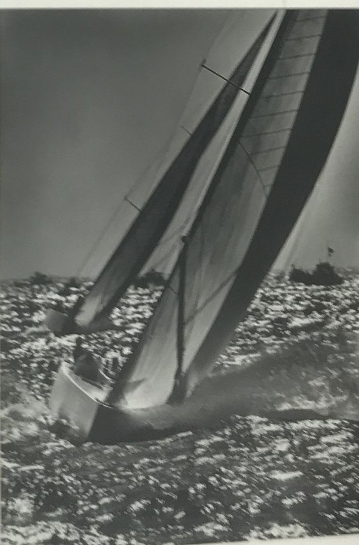 Stanley Rosenfeld Americas Cup Photograph 20 x 16: Stanley Rosenfeld Americas Cup Regatta nautical sail boat photograph. Medium: Photograph on glossy paper. Measurement approximate: 20 x 16 Frame/ 12 x 9.5 Image ( Inches) . Shipping cost: $ 30.00 excl