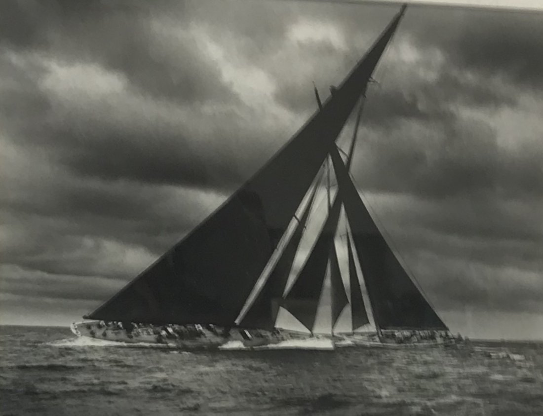 Stanley Rosenfeld Americas Cup Photograph 20 x 16: Stanley Rosenfeld Americas Cup Regatta nautical sail boat photograph. Medium: Photograph on glossy paper. Measurement approximate: 20 x 16 Frame/ 12 x 9.5 Image ( Inches) . Shipping cost: $ 30.00 excl